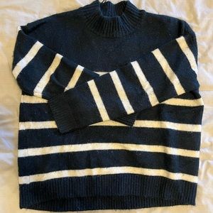 H&M Woolish Striped Sweater - Navy